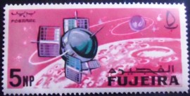 Selo postal de Fujeira de 1966 Research satellite Explorer 6