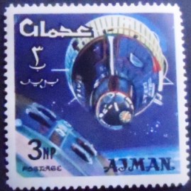 Selo postal de Ajman de 1966 Gemini space capsules