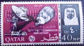 Selo postal do Qatar de 1965 Radar Station, Relay 40