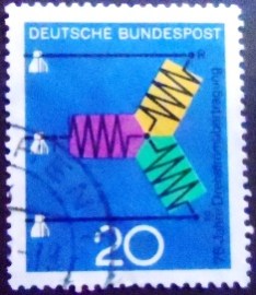 Selo postal da Alemanha de 1966 Science and technic