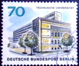 Selo postal da Alemanha Berlin de 1966 Technical University