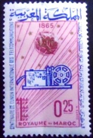 Selo postal do Marrocos de 1965 Telegraph