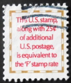 Selo postal dos Estados Unidos de 1991 Rate Makeup Stamp