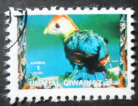 Selo postal de Umm Al Qwain  de 1972 Red-crested Turaco