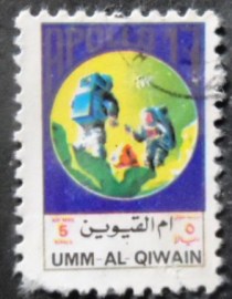 Selo postal de Umm Al Qwain de 1972 Apollo 17