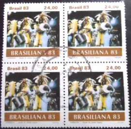 Quadra de selos postais de 1983 Bateria