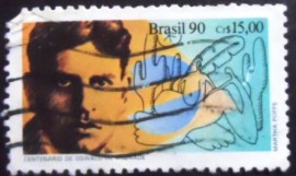 Selo postal do Brasil de 1990 Oswald de Andrade