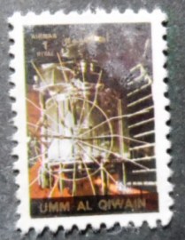 Selo postal de Umm Al Qwain de 1972 Spacecraft
