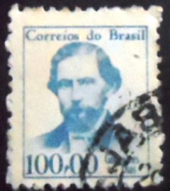 Selo postal Rergular emitido no Brasil em 1965 - R 522 U