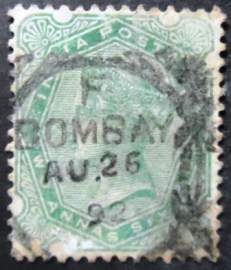 Selo postal da Índia de 1897 Queen Victoria 2'6