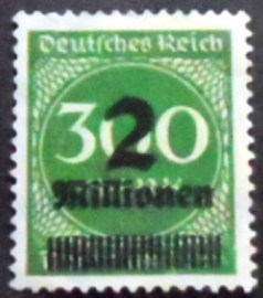 Selo postal da Alemanha Reich de 1923 2M on 300m