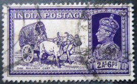 Selo postal da Índia de 1937 Dak Bullock Cart