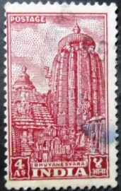 Selo postal da Índia de 1949 Bhuvanesvara