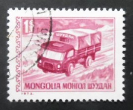 Selo postal da Mongólia de 1973 Truck