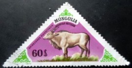 Selo postal da Mongólia de 1977 Spirocerus kiakhtensis