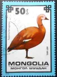 Selo postal da Mongólia de 1979 Ruddy Shelduck
