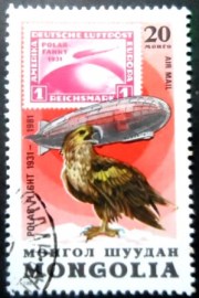 Selo postal da Mongólia de 1981 White-tailed Eagle