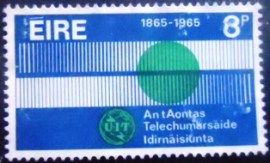 Selo postal da Irlanda de 1965 Waves of Communication