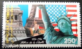 Selo postal de Djibouti de 1986 Statue of Liberty