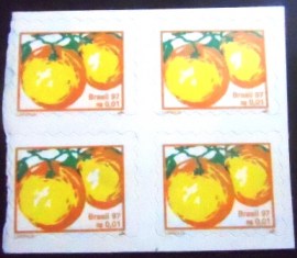 Quadra de selos do Brasil de 1998 Laranjas