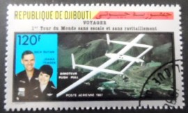 Selo postal de Djibouti de 1987 Voyager