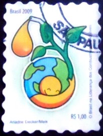 Selo postal do Brasil de 2009 Combustível Renovável
