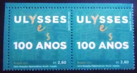 Par de selos postais do Brasil de 2022 Ulysses