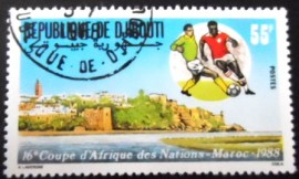 Selo postal de Djibouti de 1988 Africa Soccer Championships