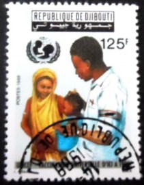 Selo postal de Djibouti de 1988 UN Immunization