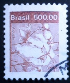 Selo postal do Brasil de 1982 Algodão Ua