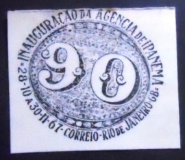 Carimbo postal Comemorativo do Brasil de 1967 Agência Ipanema