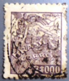 Selo postal do Brasil de 1942 Comércio 2$