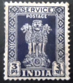 Selo postal da Índia de 1950 Capital of Asoka Pillar 3