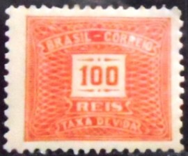 Selo postal do Brasil de 1919 Taxa Devida