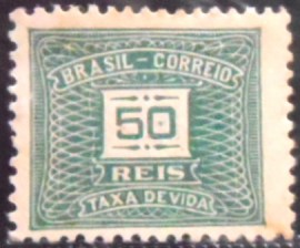 Selo postal Taxa Devida emitido em 1919 - X 43 N