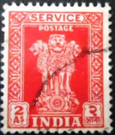 Selo postal da Índía de 1950 Capital of Asoka Pillar 2