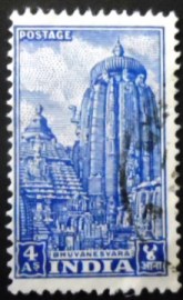 Selo postal da Índia de 1951 Bhuvanesvara