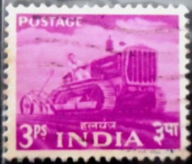Selo postal da Índia de 1955 Power Loom