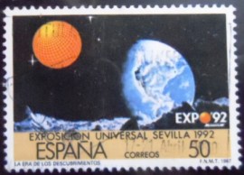 Selo postal da Espanha de 1987 Expo Sevilla 92