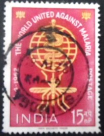 Selo postal da Índia de 1962 Malaria Eradication