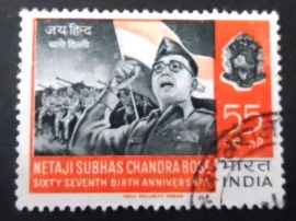 Selo postal da Índia de 1964 Subhas Chandra Bose