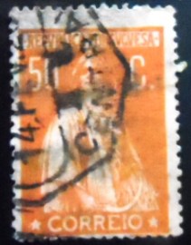 Selo postal de Portugal 1912 Ceres 50