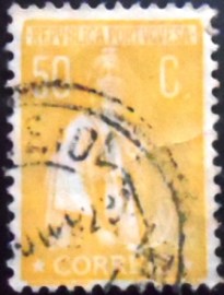 Selo postal de Portugal 1921 Ceres 50
