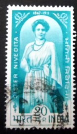Selo postal da Índia de 1968 Sister Nivedita