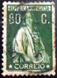 Selo postal de Portugal 1930 Ceres 80