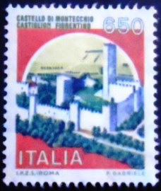Selo postal da Itália de 1986 Castle Montecchio