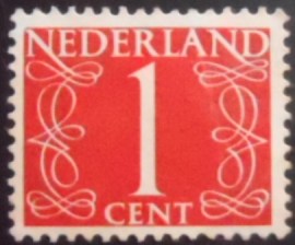 Selo postal da Holanda de 1969 Numeral Type Van Krimpen 1