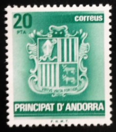 Selo postal da Andorra Espanhola de 1982 Coat of arms 20