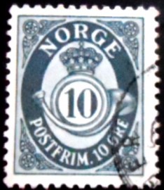 lo postal da Noruega de 1962 Posthorn 10