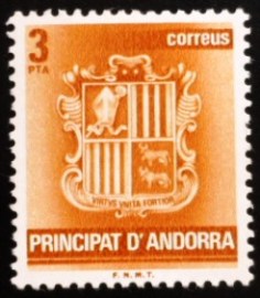 Selo postal da Andorra Espanhola de 1982 Coat of arms 3